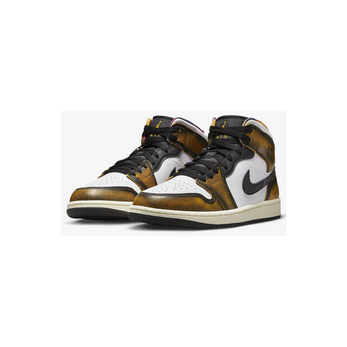 Air Jordan 1 Mid Wear Away Black Taxi