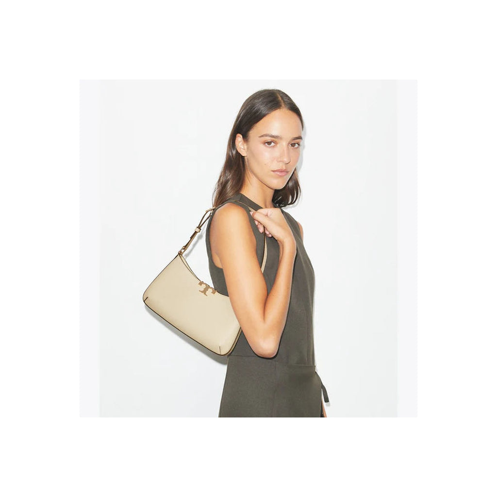 Tory Burch Eleanor Soft Slim Shoulder Bag Light Stone