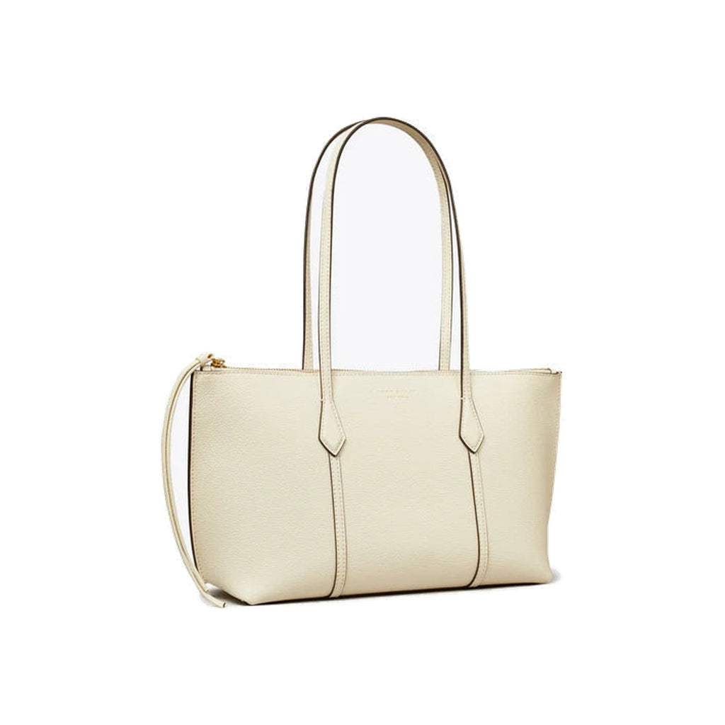 Tory Burch Small Perry Zip Tote Warm White