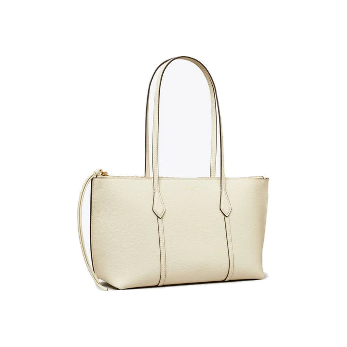 Tory Burch Small Perry Zip Tote Warm White