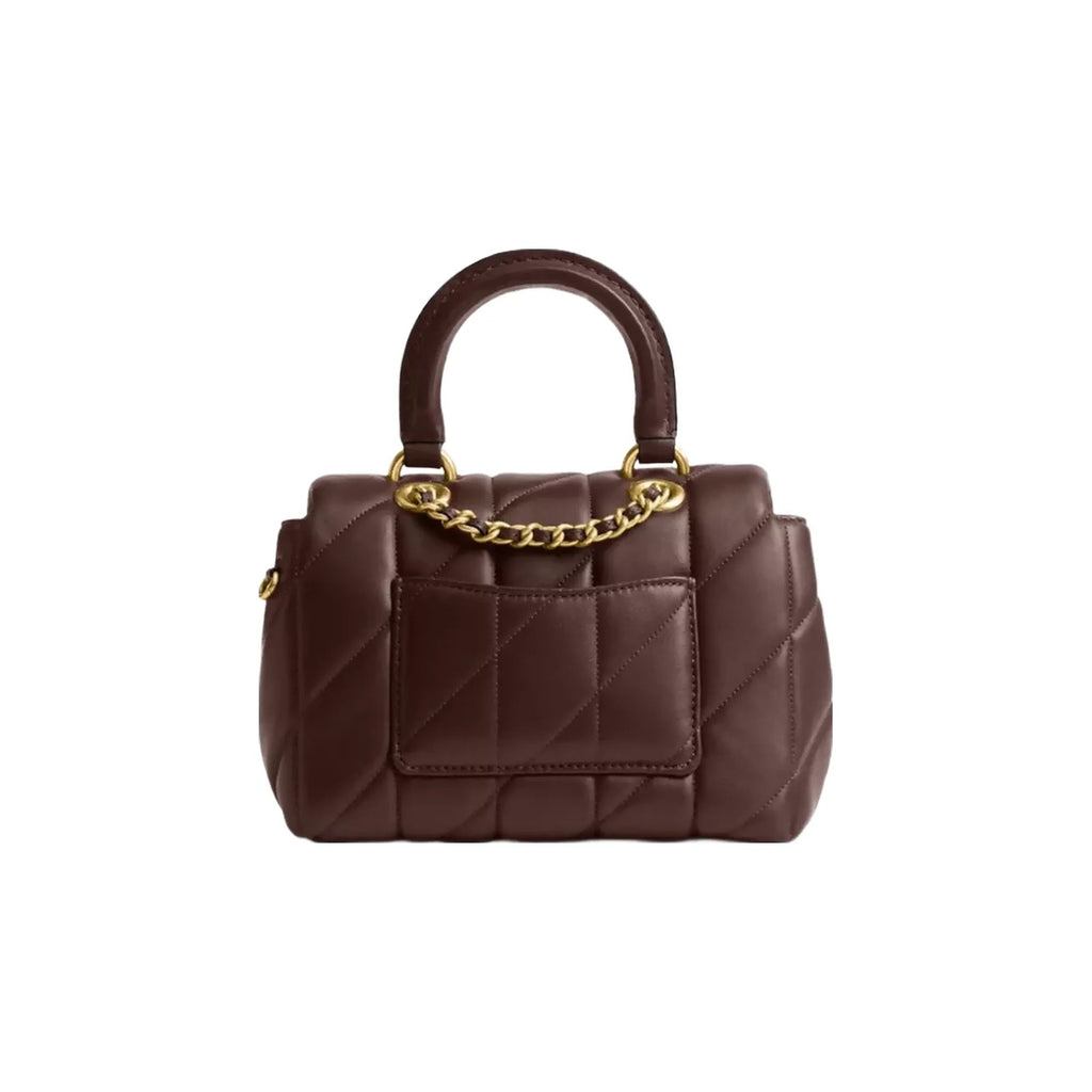 Coach Tabby Top Handle Bag With Quilting in Brass Maple