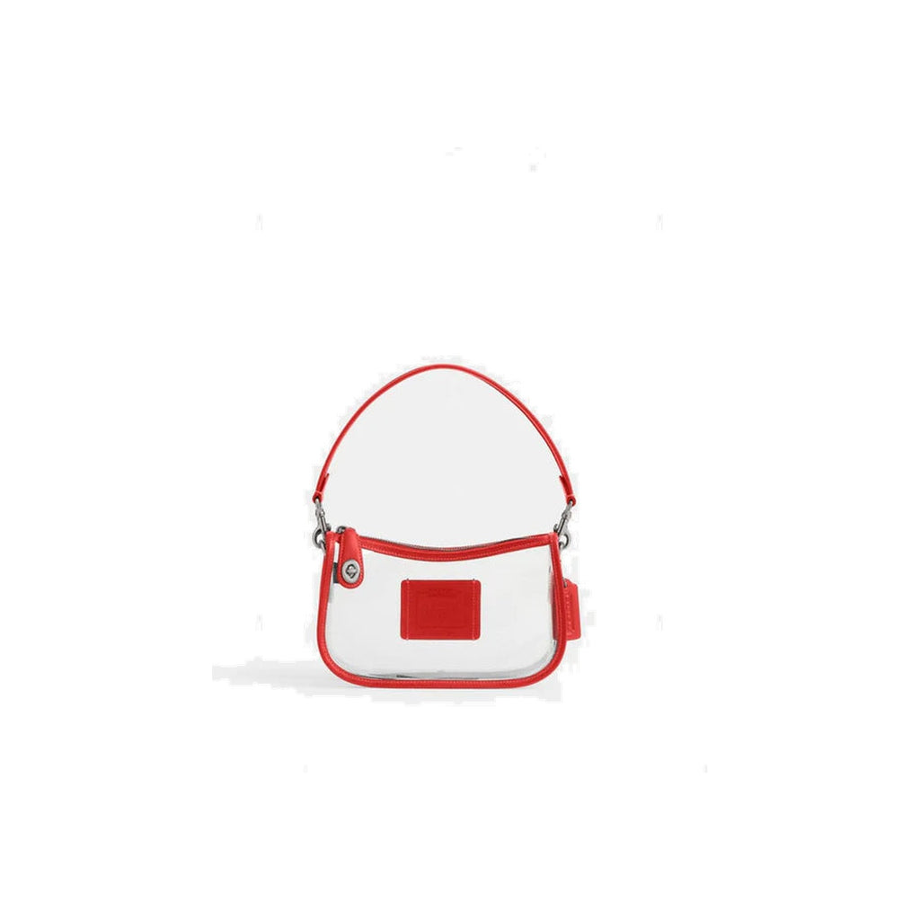 Coach Stadium Swinger Bag Silver Sport Red