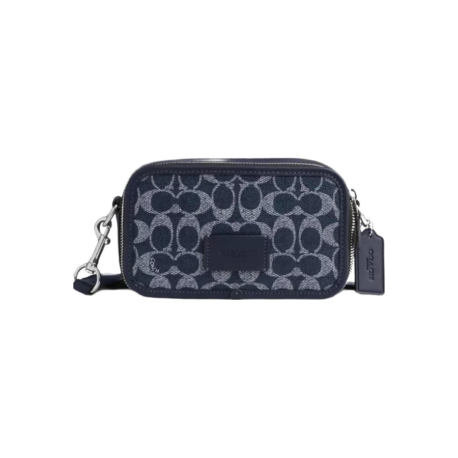 Coach Wyatt Crossbody Bag In Signature Canvas in Silver Denim Chalk