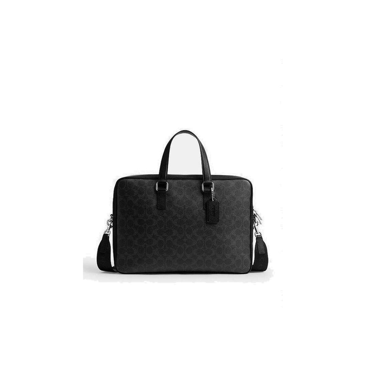 Coach Caden Brief Bag In Signature Canvas Black Signature