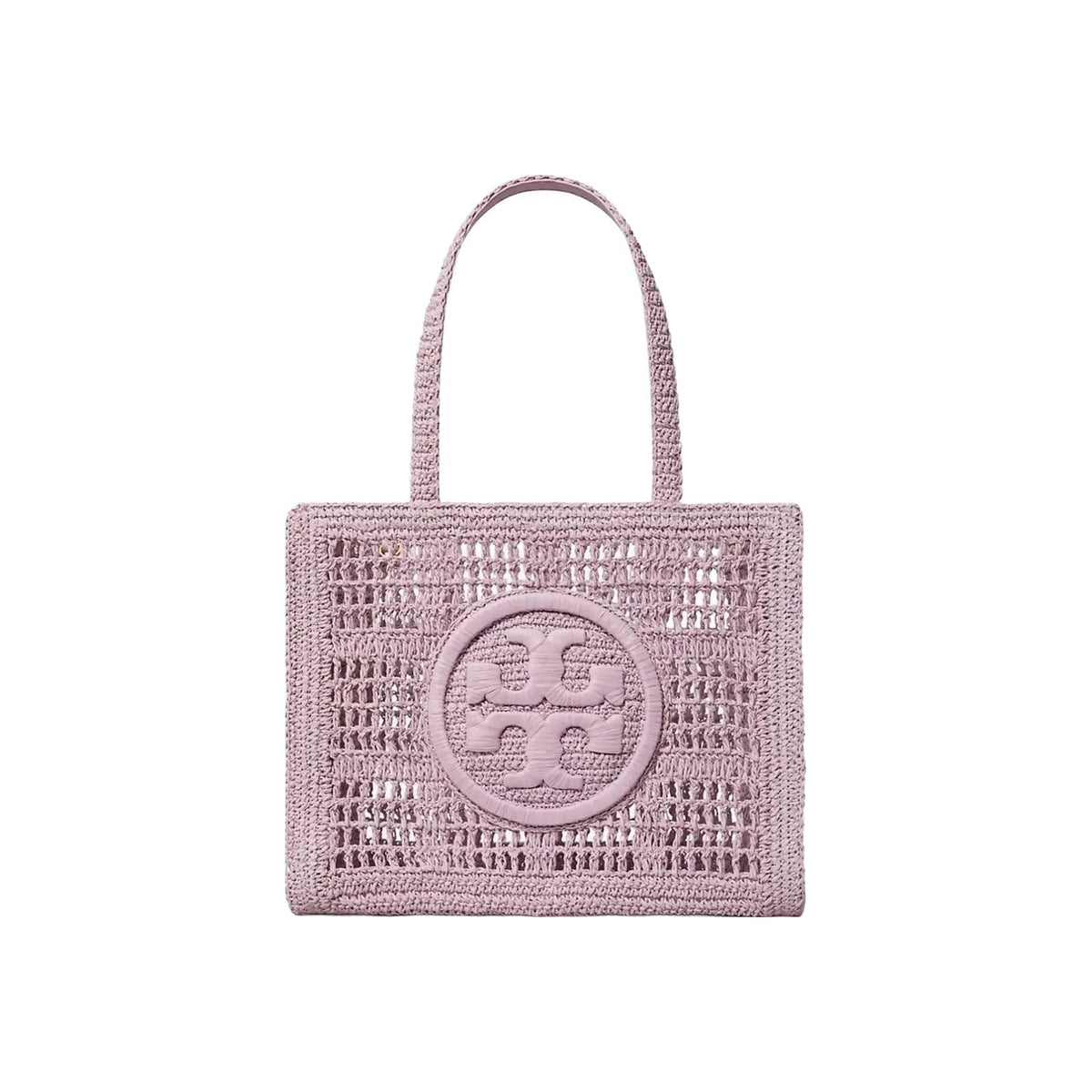 Tory Burch Small Ella Hand-Crocheted Tote Pale Purple