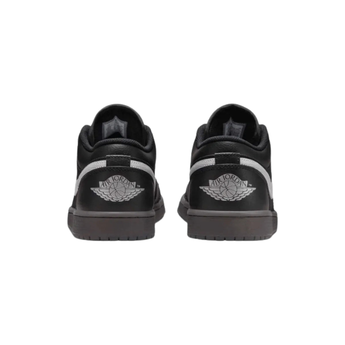 Jordan 1 Low Black White Dark Smoke Grey (Reflective Swoosh)