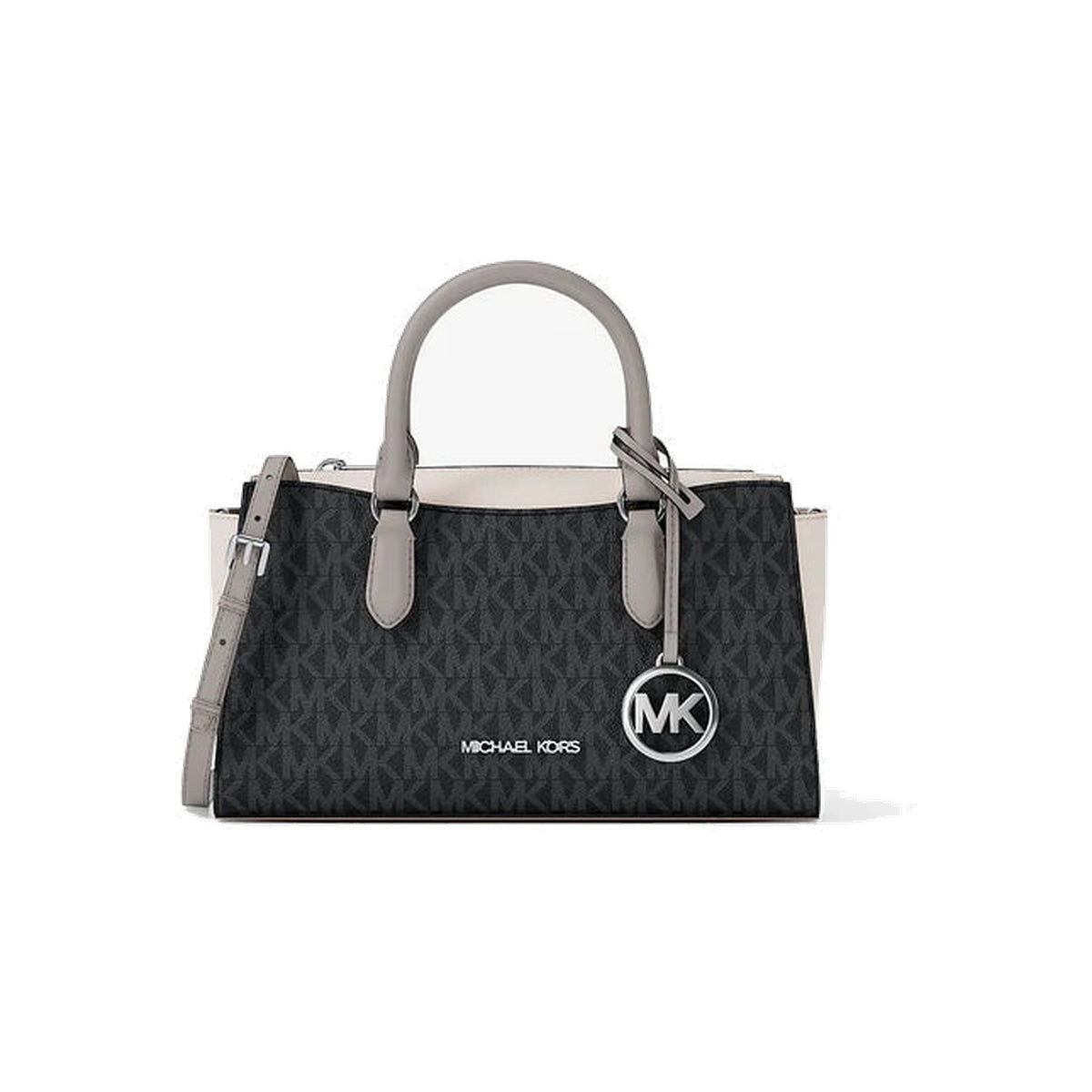 Michael Kors Arden Small Color-Block Signature Logo Messenger Bag Black Combo