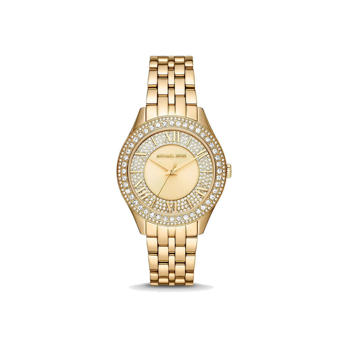 Women's Harlowe Pavé Gold-Tone Watch MK4709