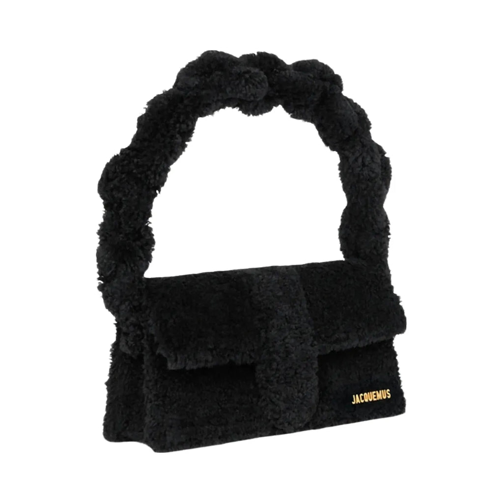 Jacquemus Le Bambidou Shearling Flap Bag Black