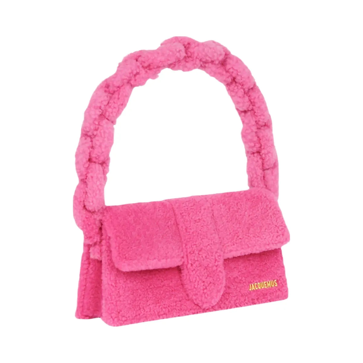 Jacquemus Le Bambidou Shearling Flap Bag Pink