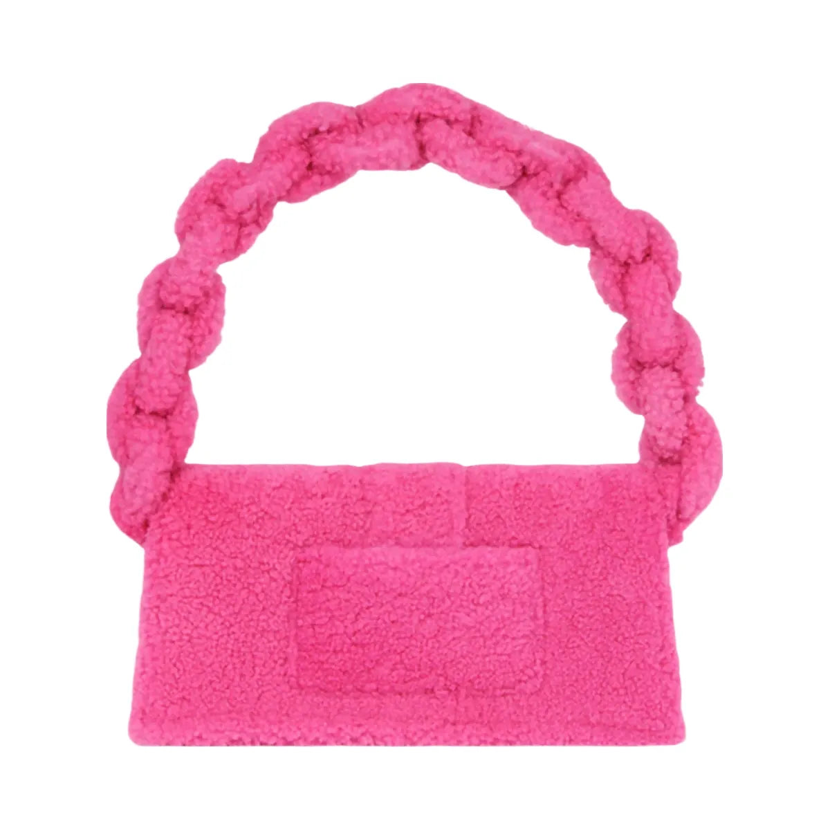 Jacquemus Le Bambidou Shearling Flap Bag Pink