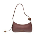 Jacquemus Le Bisou Perle Beaded Shoulder Bag Medium Brown