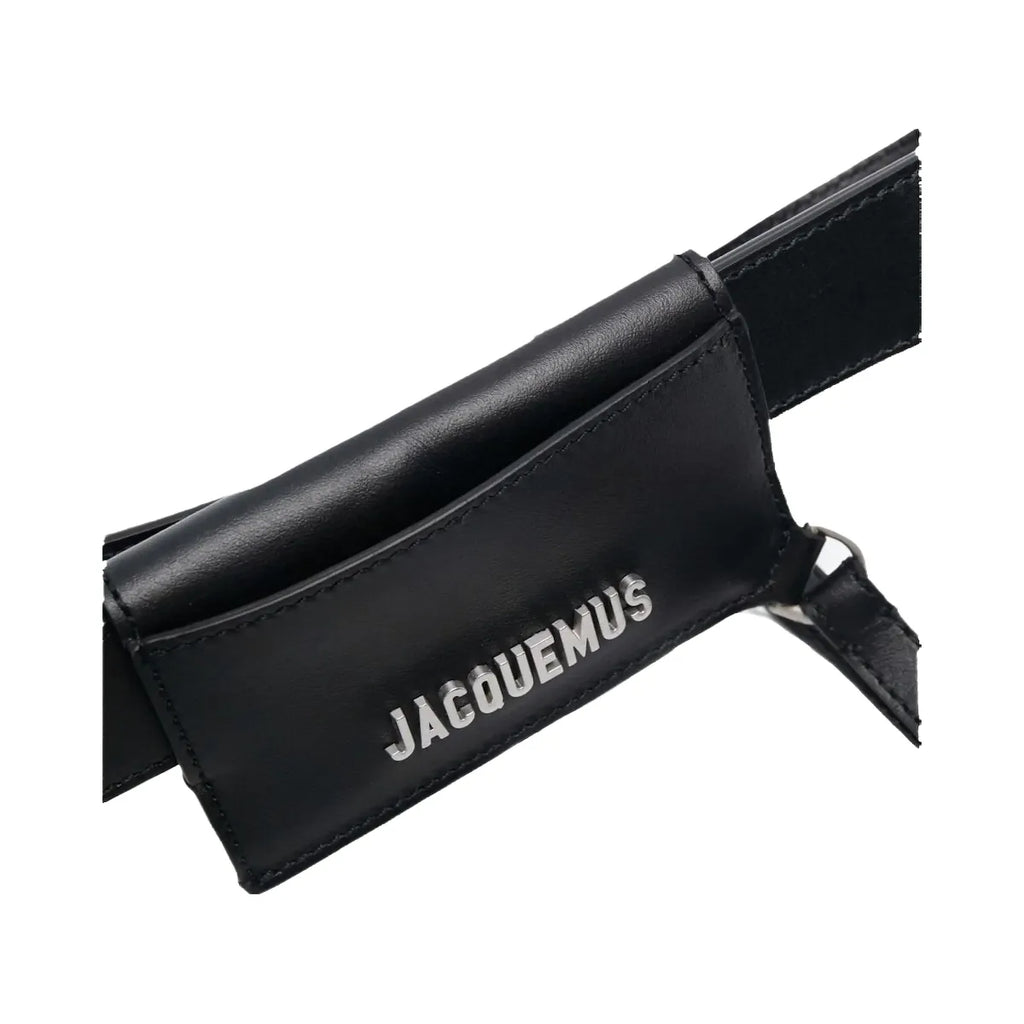 Jacquemus Leather Logo Belt Black