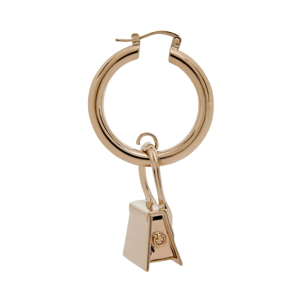 Jacquemus Les Creoles Chiquito Hoop Earrings Light Gold