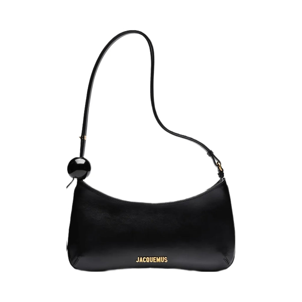 Jacquemus The Bisou Perle Beaded Shoulder Bag Black
