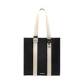 Jacquemus The Cuerda Shopper Bag Cotton Canvas And Leather Tote Bag Black