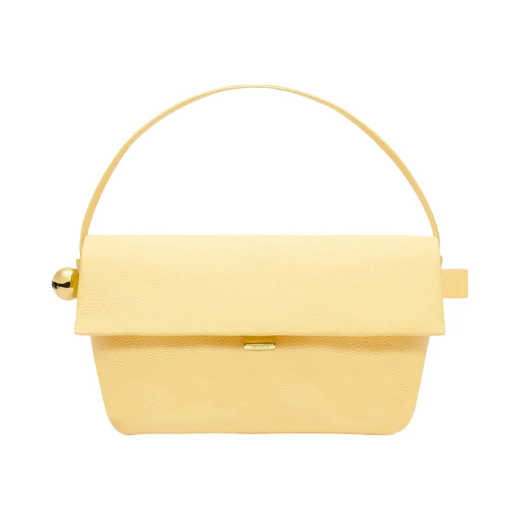 Jacquemus The Large Rond CarreLarge Folded Shoulder-Bag Light Yellow