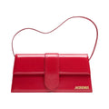 Jacquemus The Long Bambino Patent Leather Structured Shoulder Bag Red/Gold