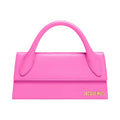 Jacquemus The Long Chiquito Smooth Leather Structured Bag Neon Pink