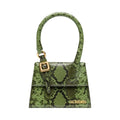 Jacquemus The Medium Chiquito With Buckle Signature Buckled Handbag Green