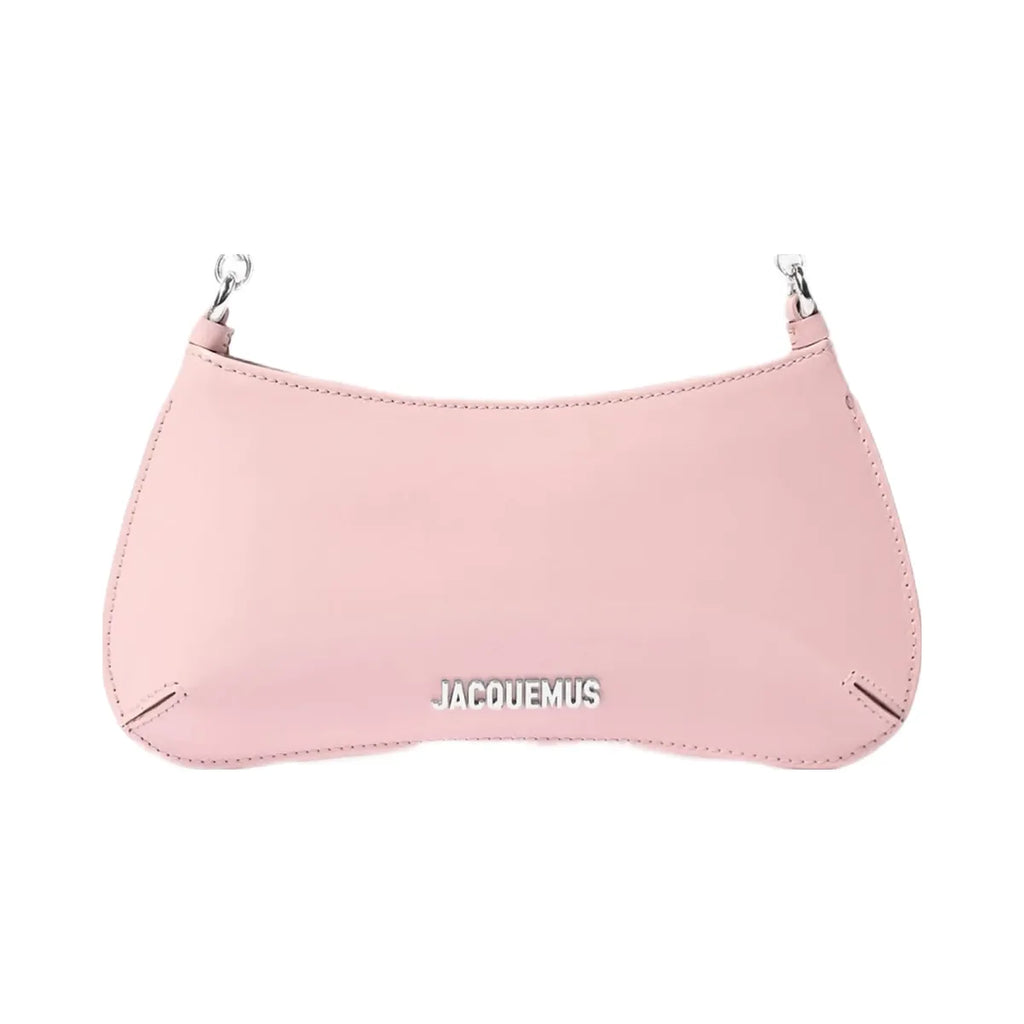 Jacquemus The Small Bisou Chaine Small Structured Bag In Glazed Leather Pale Pink