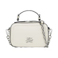 Karl Lagerfeld Autograph Chain Top Handle Bag Off White