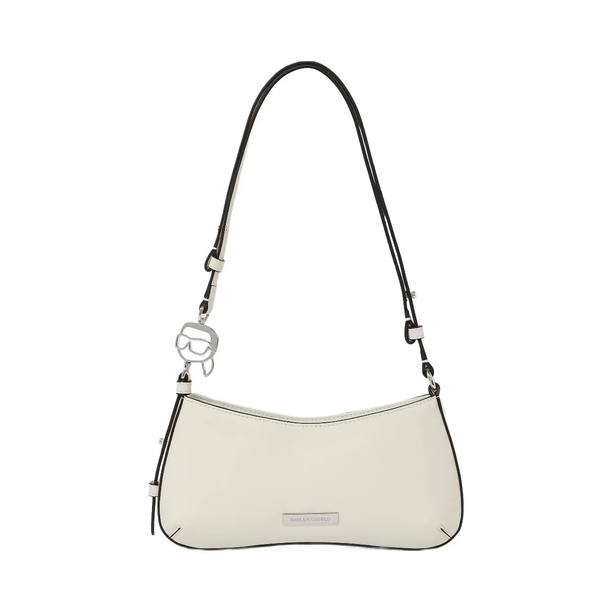 Karl Lagerfeld Ikon Smooth Mini Shoulder Bag Off White
