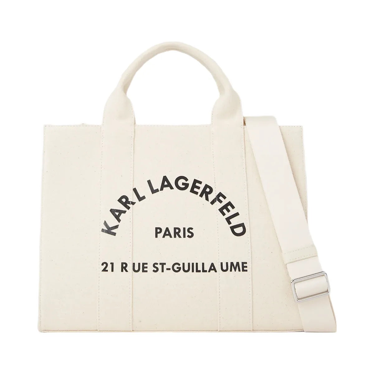 Karl Lagerfeld Rue St-Guillaume Medium Square Tote Bag Natural