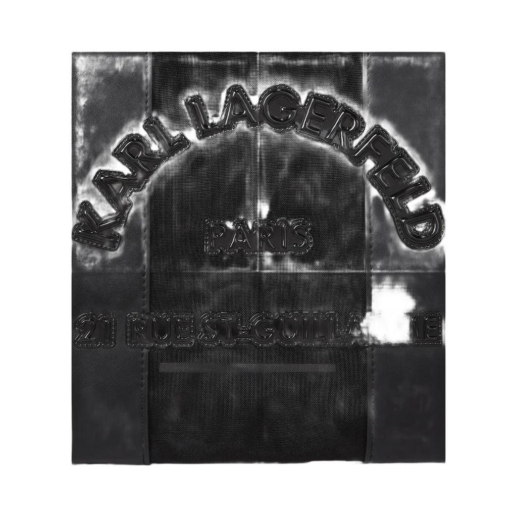 Karl Lagerfeld Rue St-Guillaume Square Mesh Medium Tote Bag Black