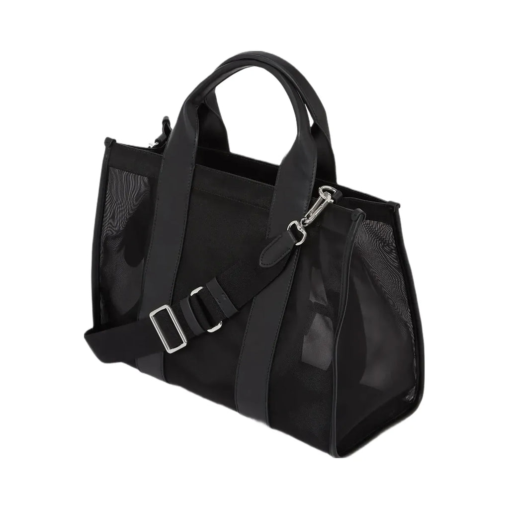 Karl Lagerfeld Rue St-Guillaume Square Mesh Medium Tote Bag Black