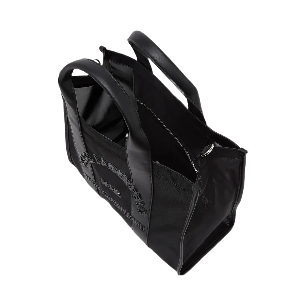 Karl Lagerfeld Rue St-Guillaume Square Mesh Medium Tote Bag Black
