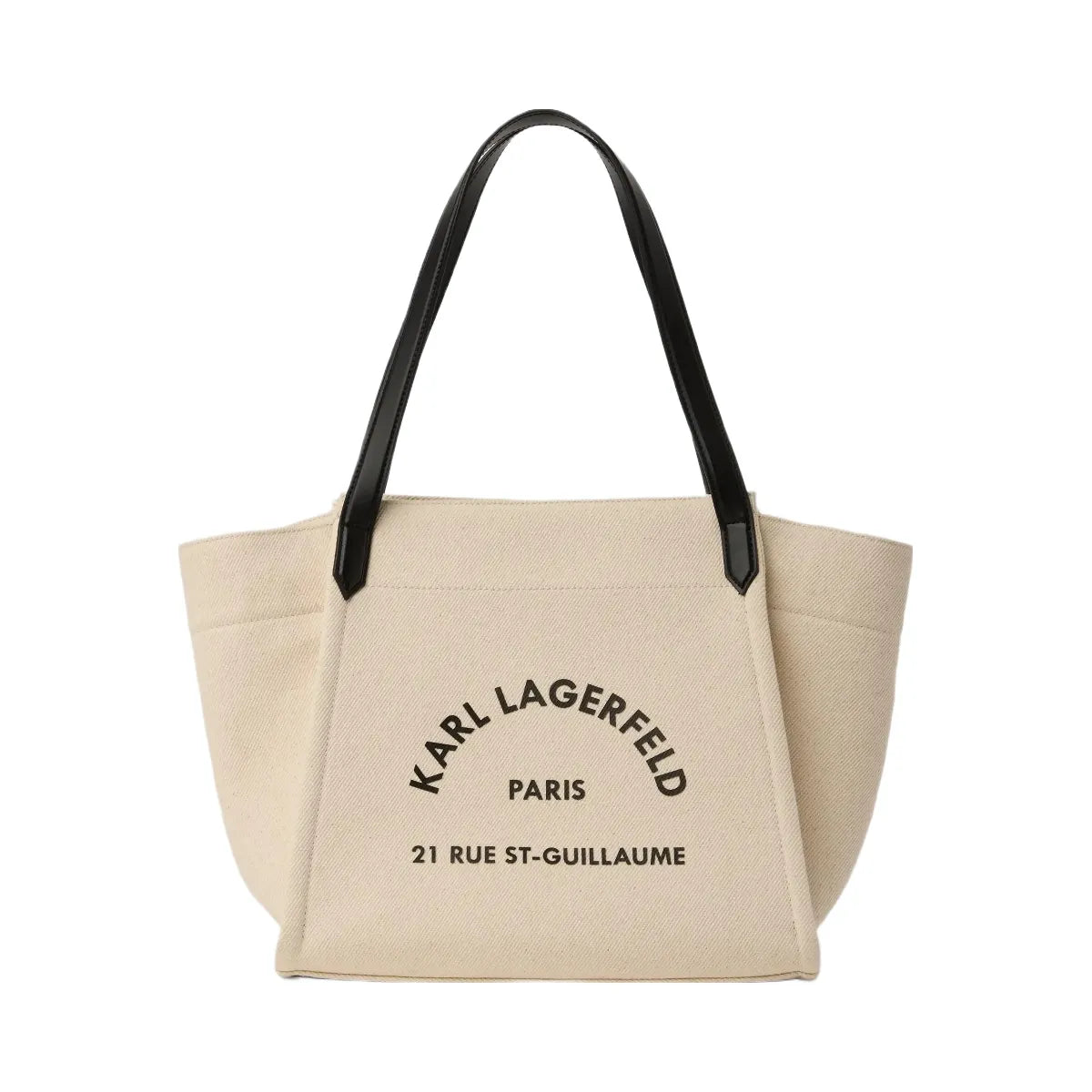 Karl Lagerfeld Rue St-Guillaume Winged Tote Bag Natural