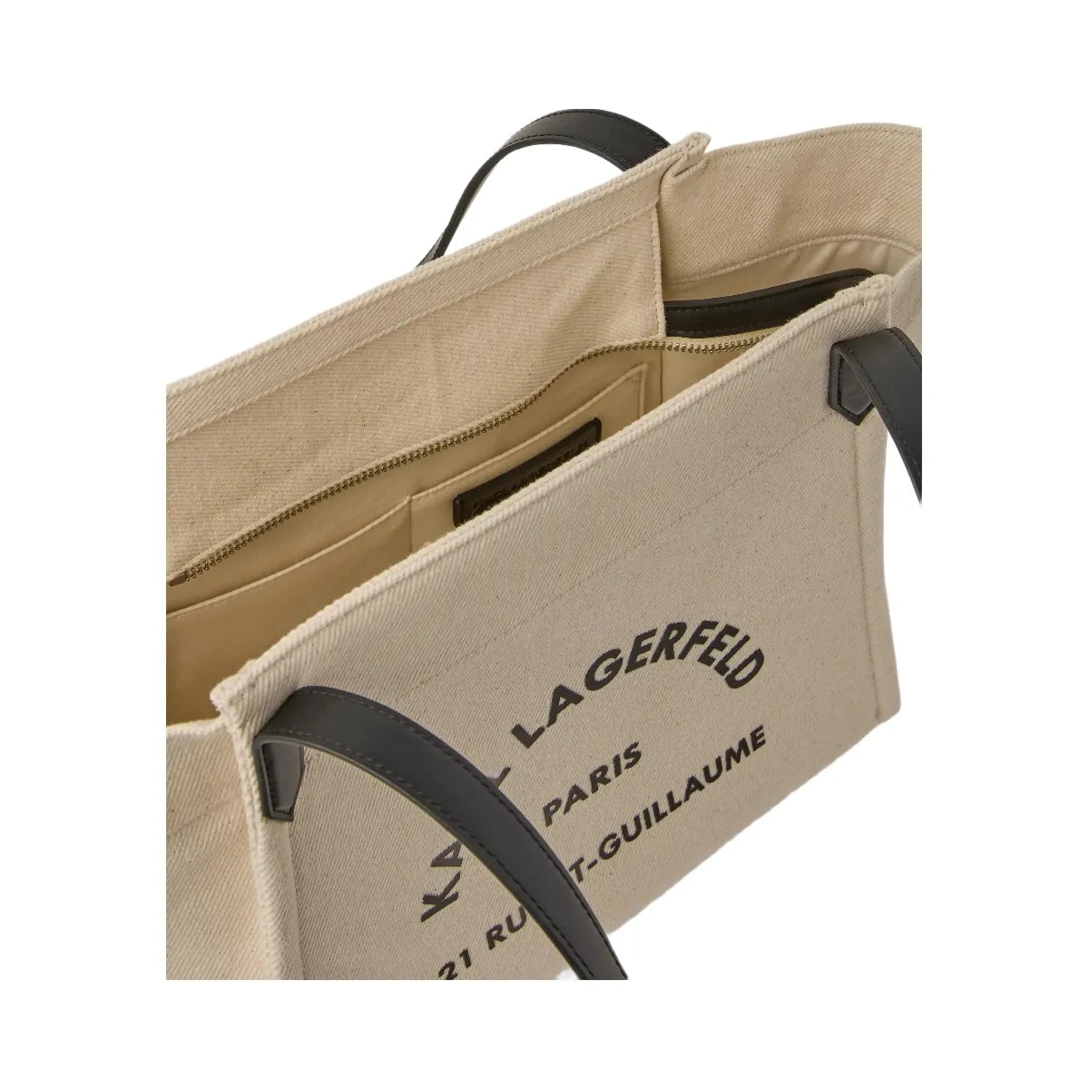 Karl Lagerfeld Rue St-Guillaume Winged Tote Bag Natural