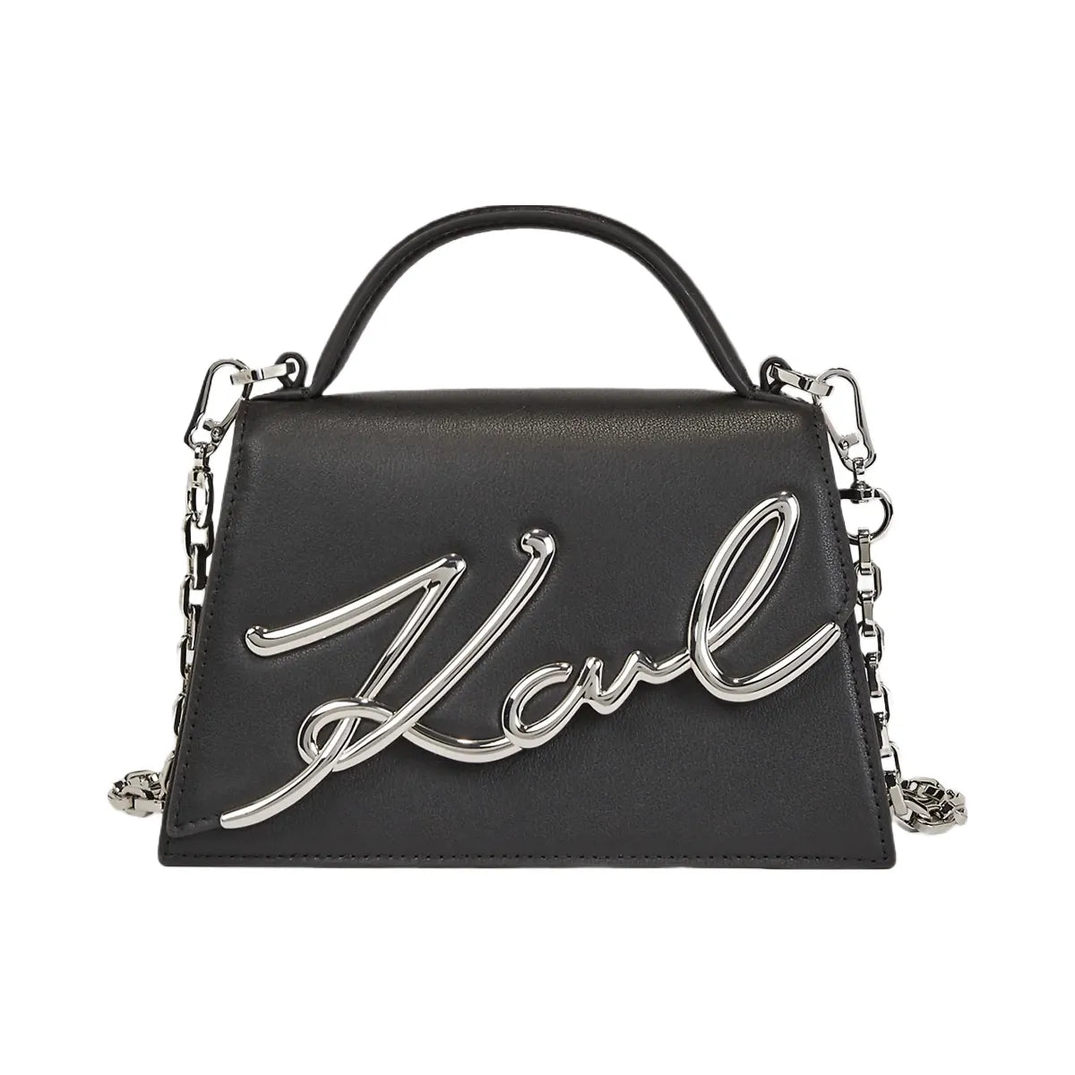 Karl Lagerfeld Signature Small Crossbody Bag Black Nickel