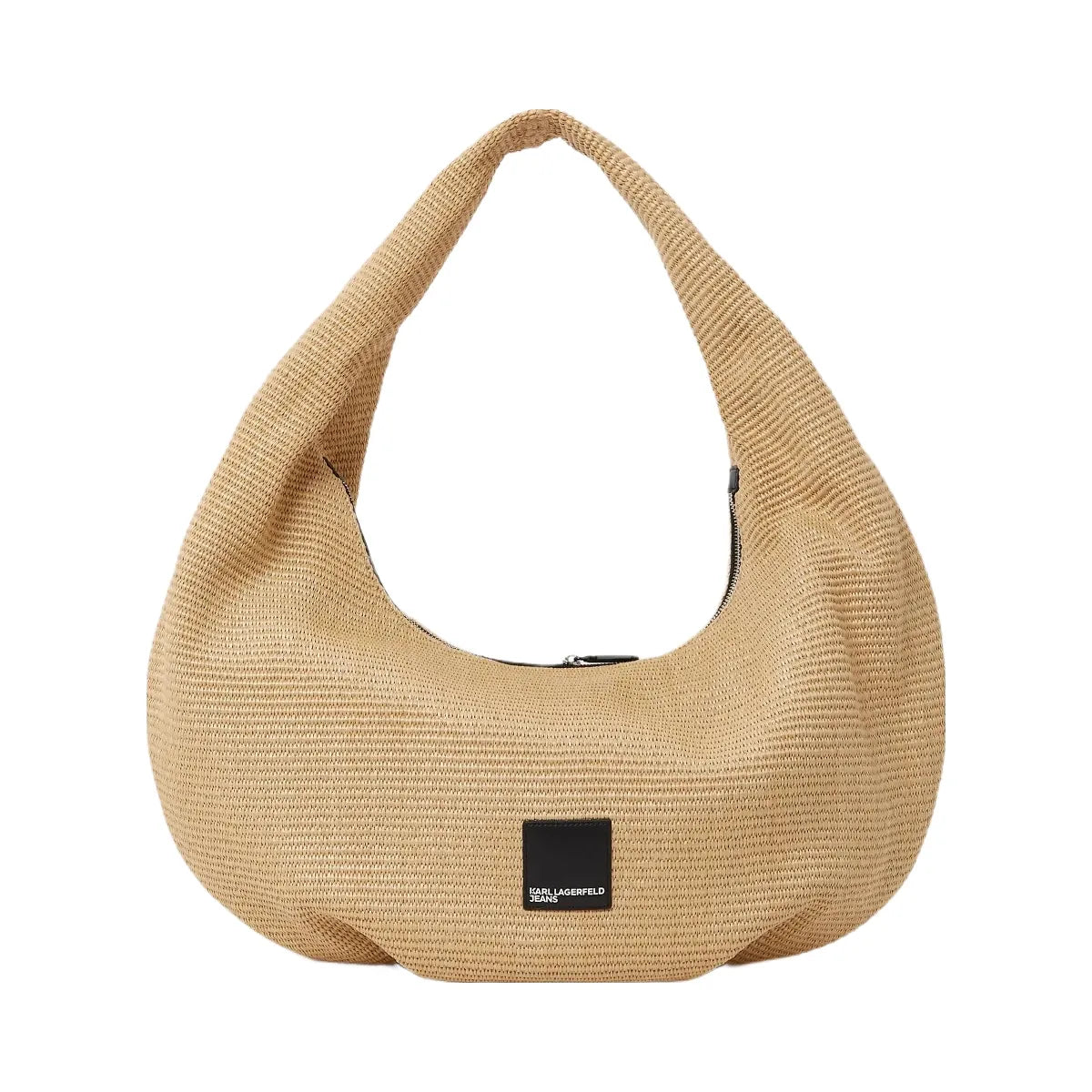Karl Lagerfeld Woven Large Hobo Bag Natural