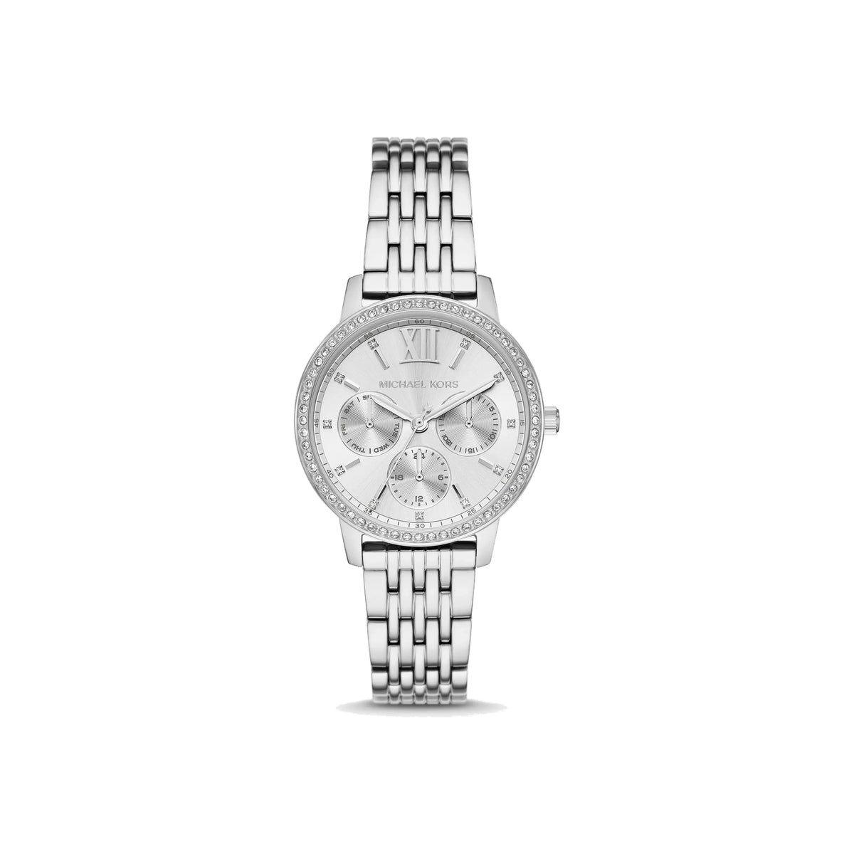 Women's Melissa Pavé Silver-Tone Watch MKO1082