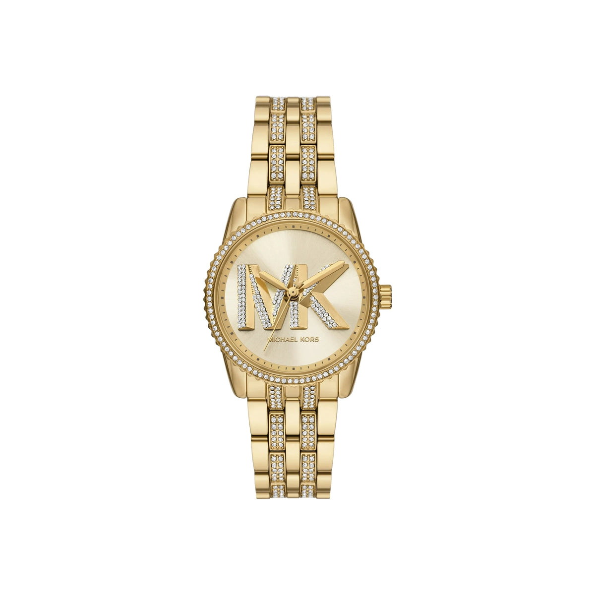 Women's Mini Bryant Pavé Logo Gold-Tone Watch MK7540