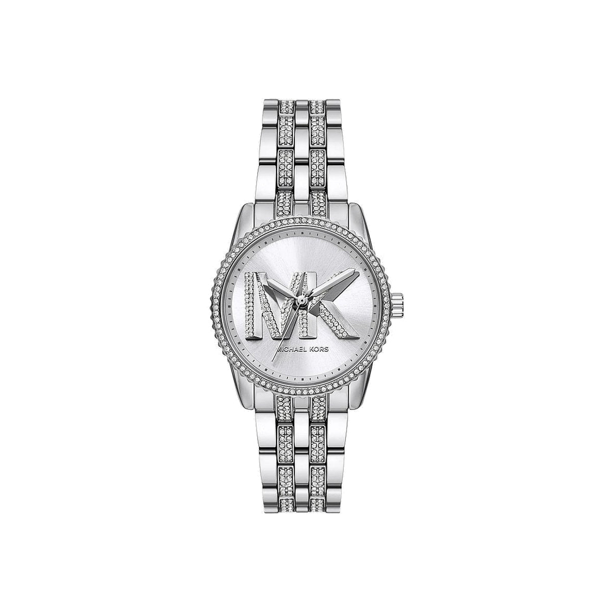 Women's Mini Bryant Pavé Logo Silver-Tone Watch MK7542