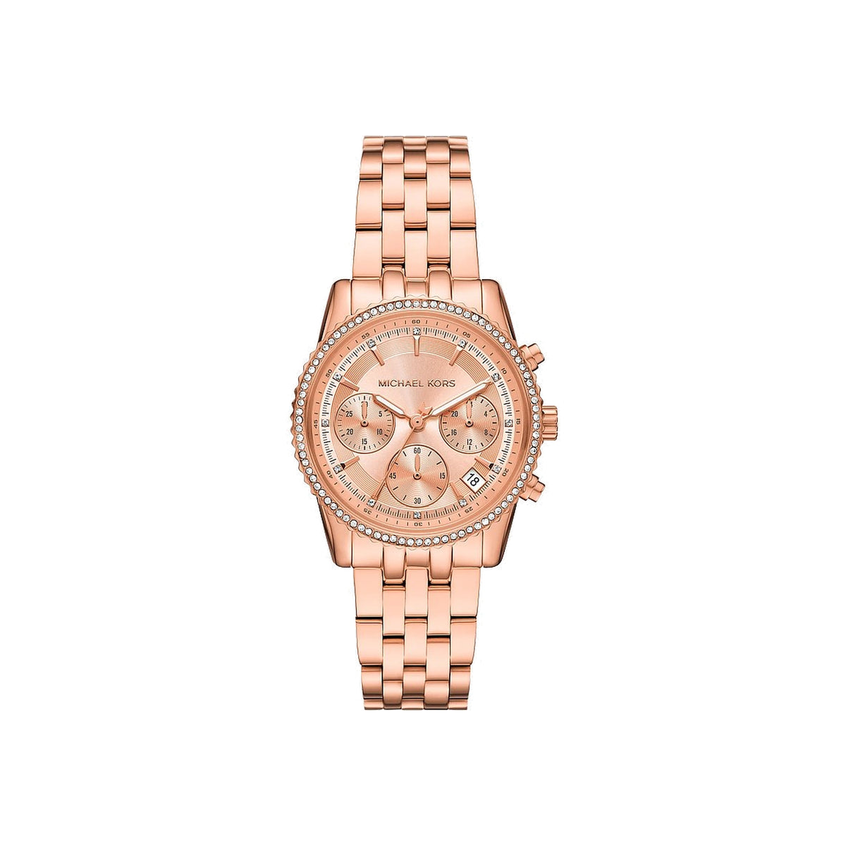 Women's Mini Bryant Pavé Rose Gold-Tone Watch MK7531