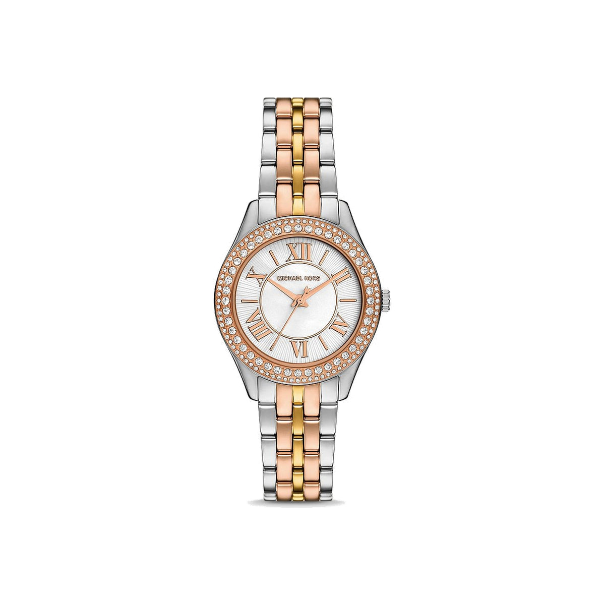 Women's Mini Harlowe Pavé Tri-Tone Watch MK4846