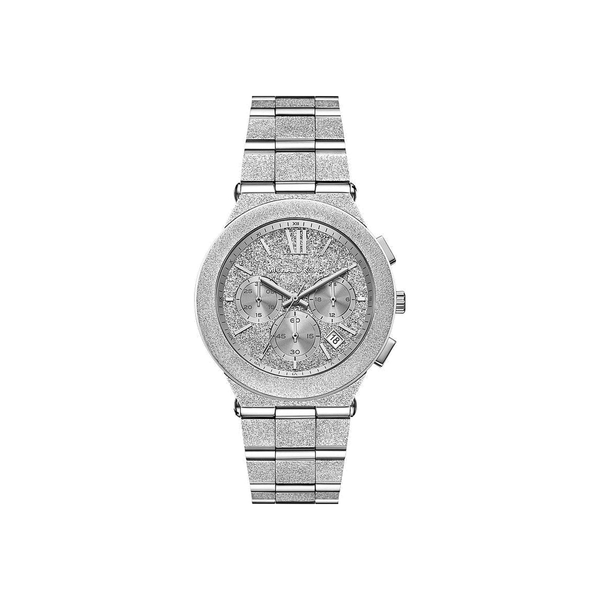 Women's Oversized Billie Frosted Silver-Tone Watch MK7558