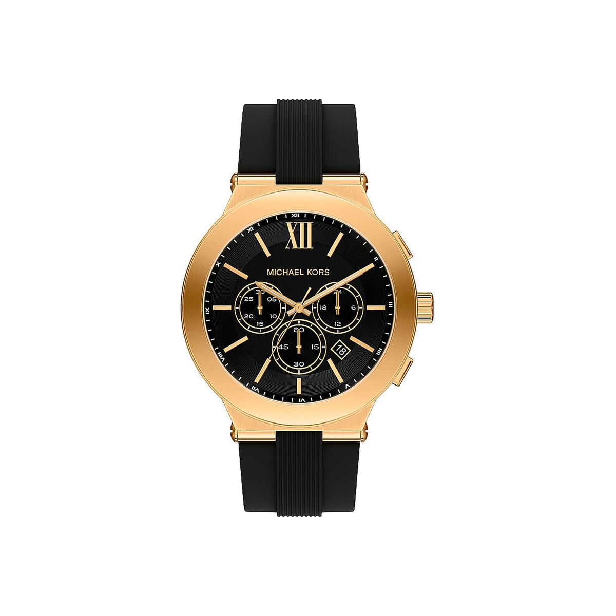 Men's Oversized Billie Gold-Tone and Silicone Watch MK9253