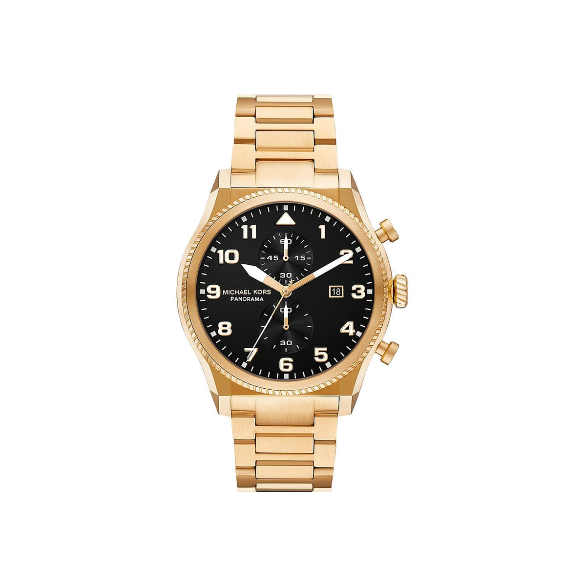 Men's Oversized Panorama Gold-Tone Watch MK9195