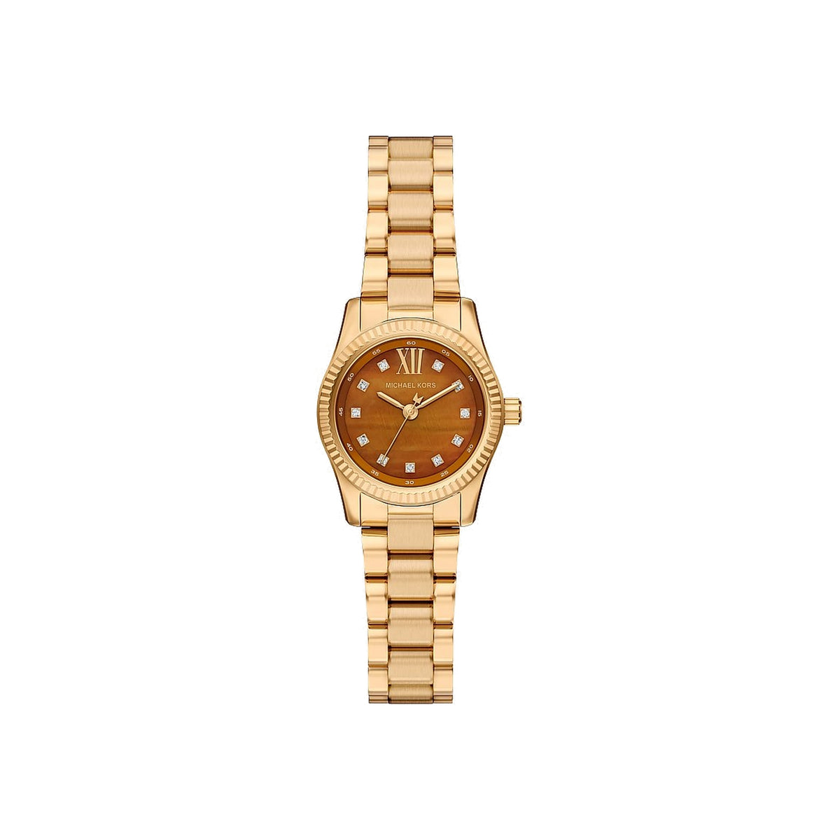 Women's Petite Lexington Pavé Gold-Tone Watch MK7578