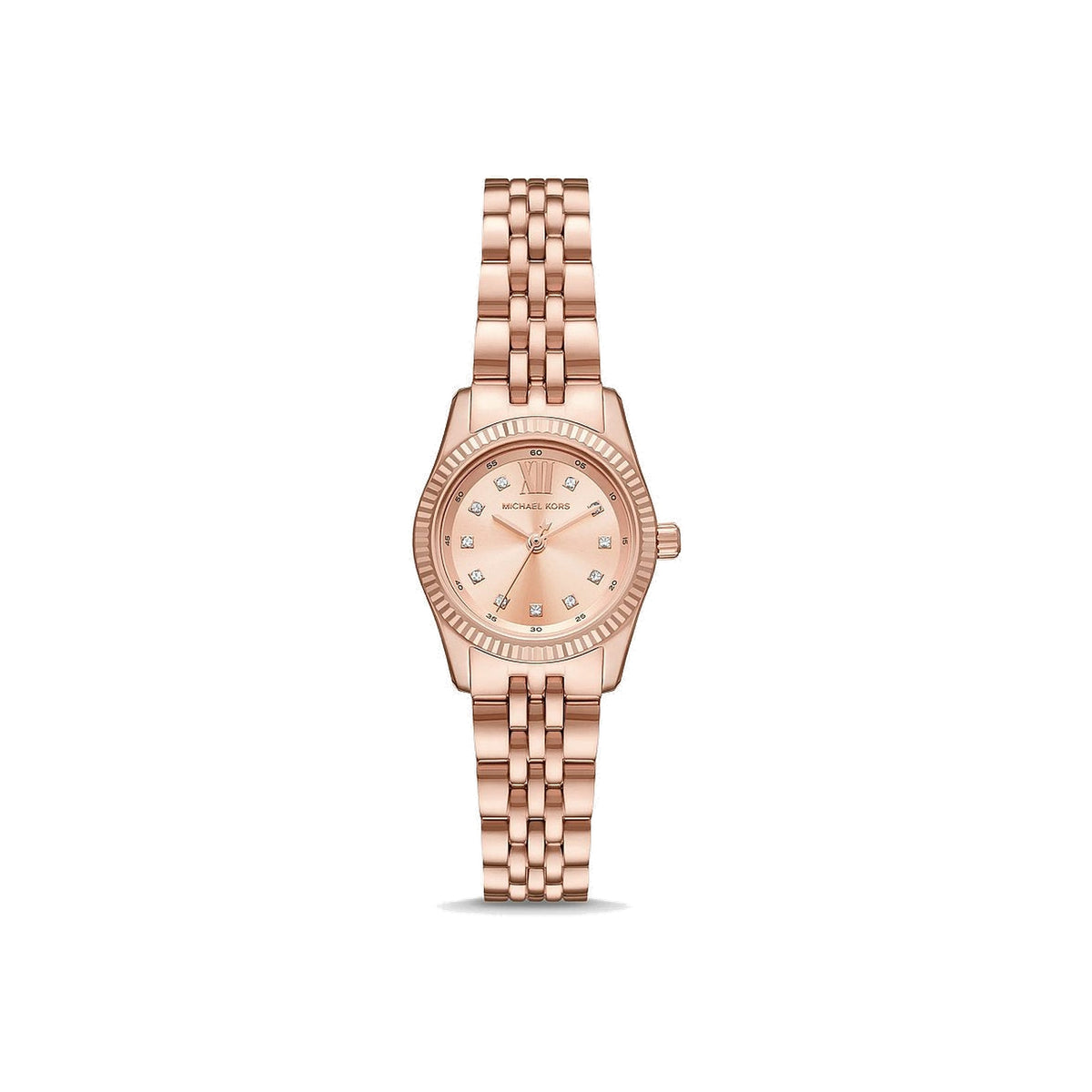 Women's Petite Lexington Pavé Rose Gold-Tone Watch MK4739