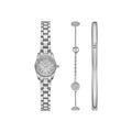 Women's Petite Lexington Pavé Silver-Tone Watch and Jewelry Gift Set MK4948SET
