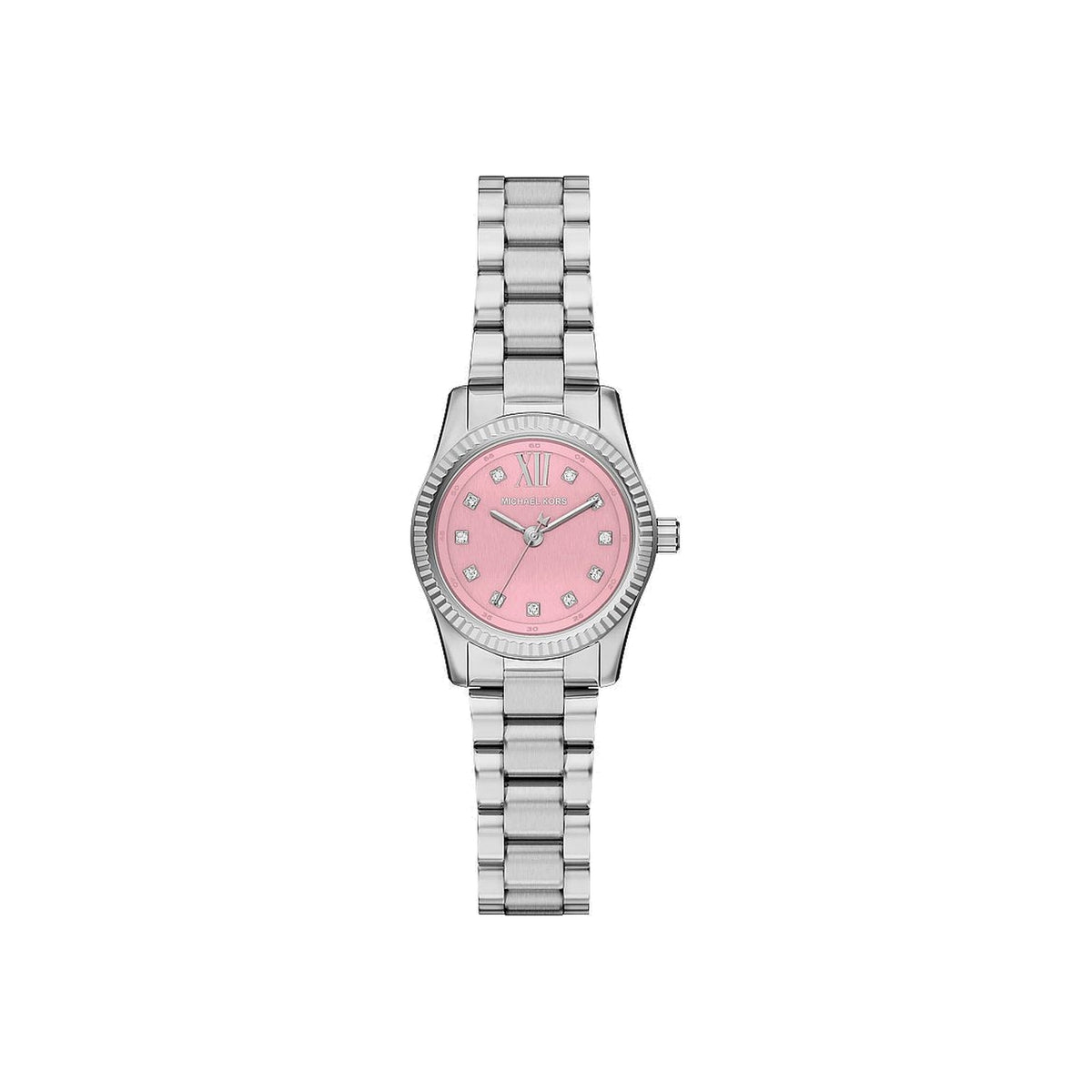Women's Petite Lexington Pavé Silver-Tone Watch MK4996