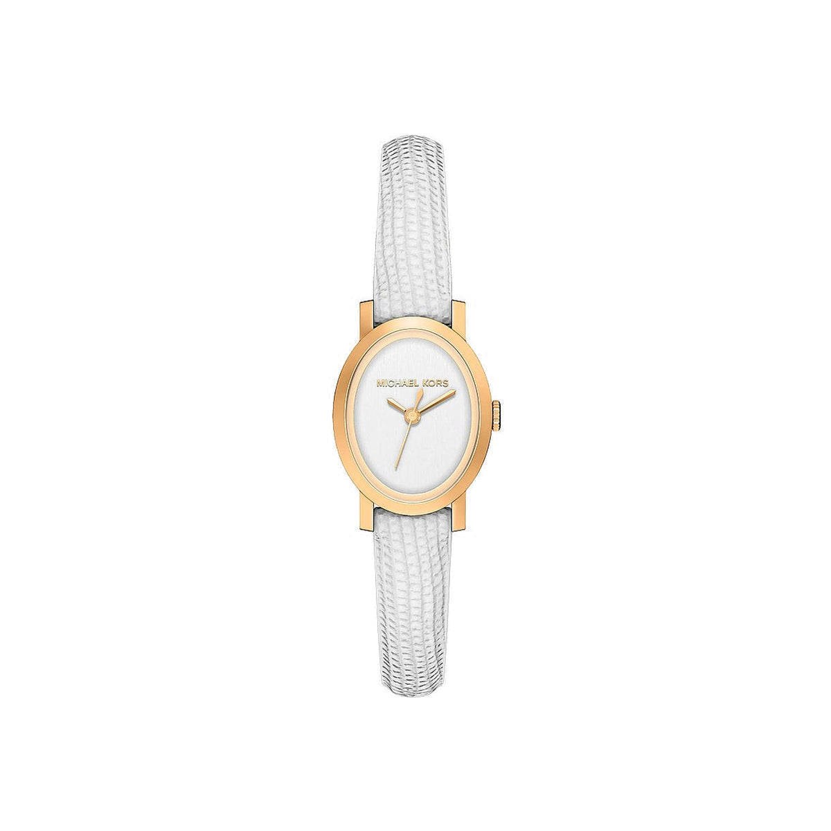 Women's Petite Maude Gold-Tone and Lizard Embossed Leather Watch MK7586