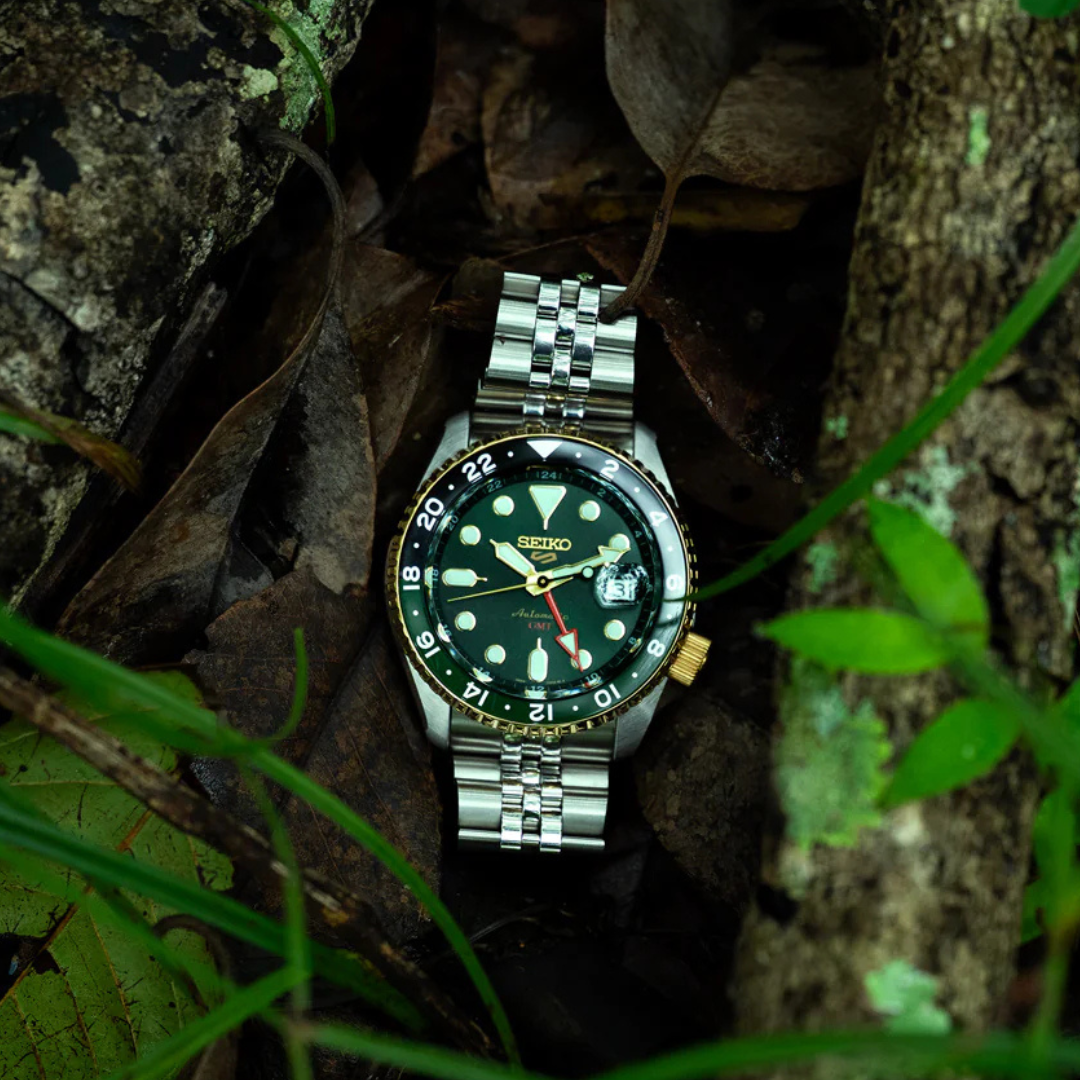 Seiko 5 Sports Forest Green Sunrise - India Limited Edition GMT 42.5 mm